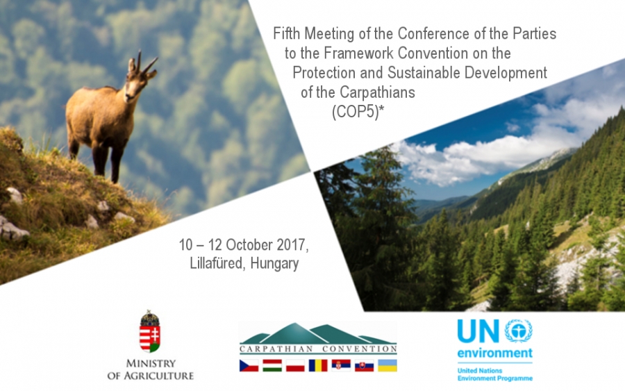 Conference of the Parties to the Carpathian Convention, Fifth Meeting on 10th-12th October 2017