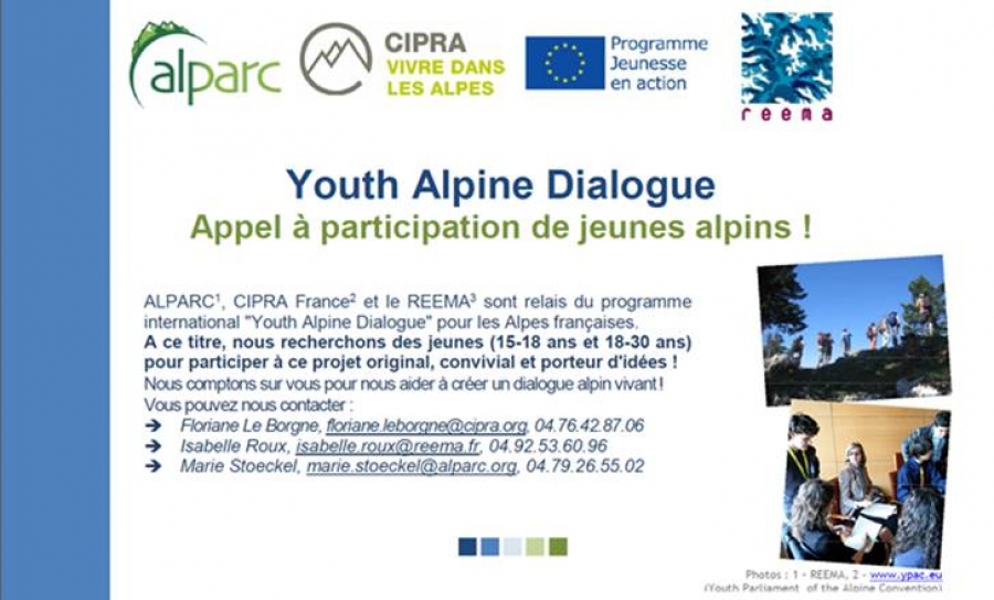 Youth Alpine Dialogue - Appel à participation de jeunes alpins!